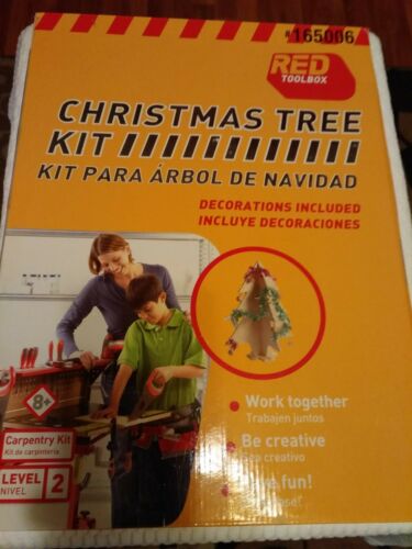 NIB Red Toolbox Christmas Carol + Tree Carpentry Kits