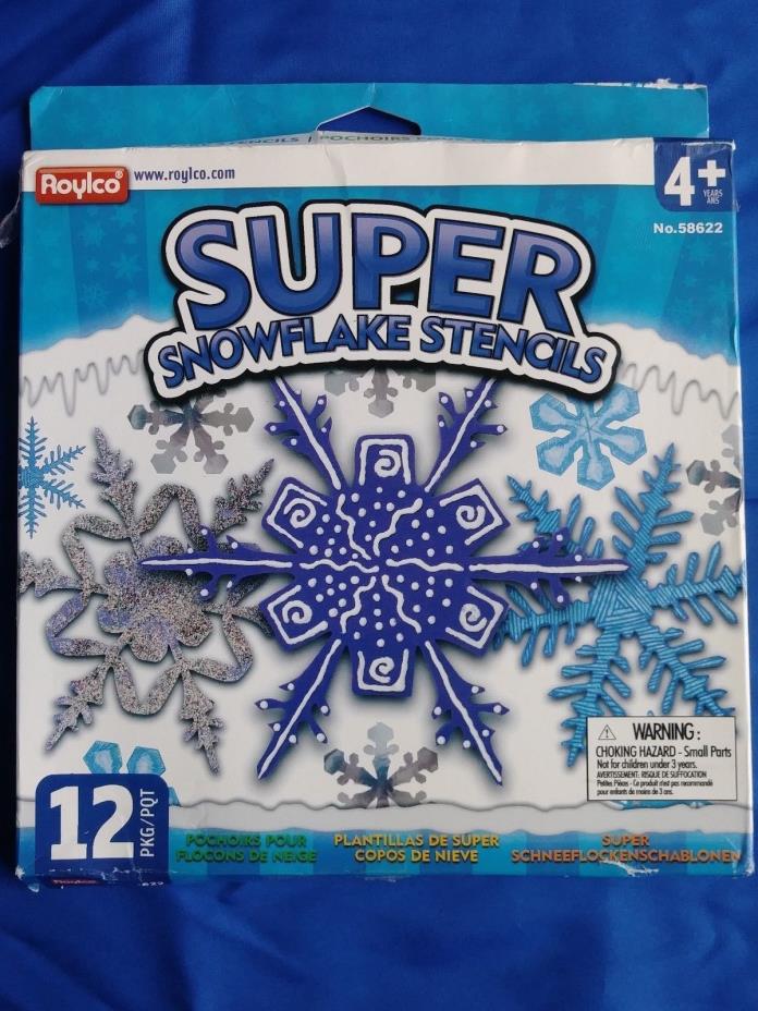 24 Roylco Super Snowflake Stencils NEW Classroom Teaching Kids Art Skills