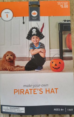 Pirate Hat Costume Craft Kit NEW Playtime Ages 4+ DIY Make Party Pirate Birthday