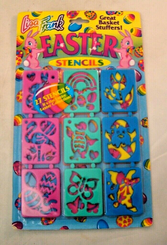 Lisa Frank Easter Stencils Easter Basket Stuffer Crafts New In Package