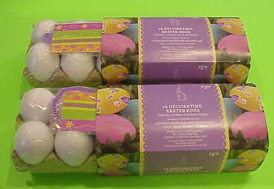 2 - 12 DECORATING EASTER EGGS FAKE CHICKEN WHITE DECORATING CRAFT EGGS BRAND NEW