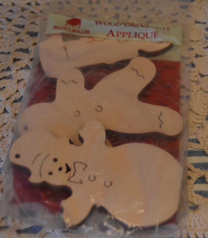 WALNUT HOUSE LASER CUT ORNAMENTS~READY TO PAINT~SNOWMAN~GINGERBREAD~CANDLE