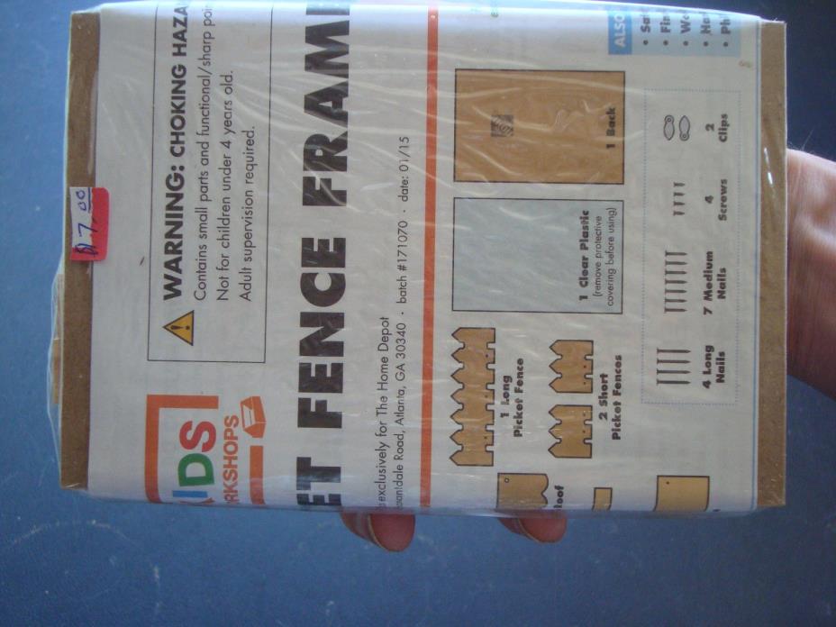 The Home Depot Kids Workshops Picket Fence Photo Frame Wood Craft Kit DIY