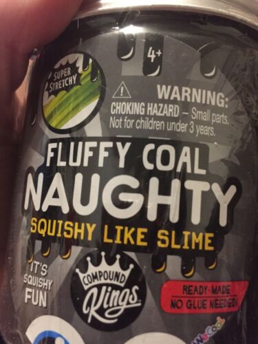 NEW Fluffy Coal Naughty Squishy Like Slime By Compound Kings 9 oz.