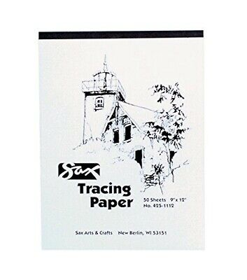 Sax Tracing Paper Pad - 48cm X 60cm - 50 Sheets Per Pad - White, New, Free Sh