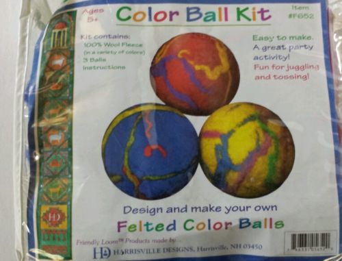 Felted Color Balls Kit Juggle Toss Throw Gift Present Kid Craft Easy Game NEW