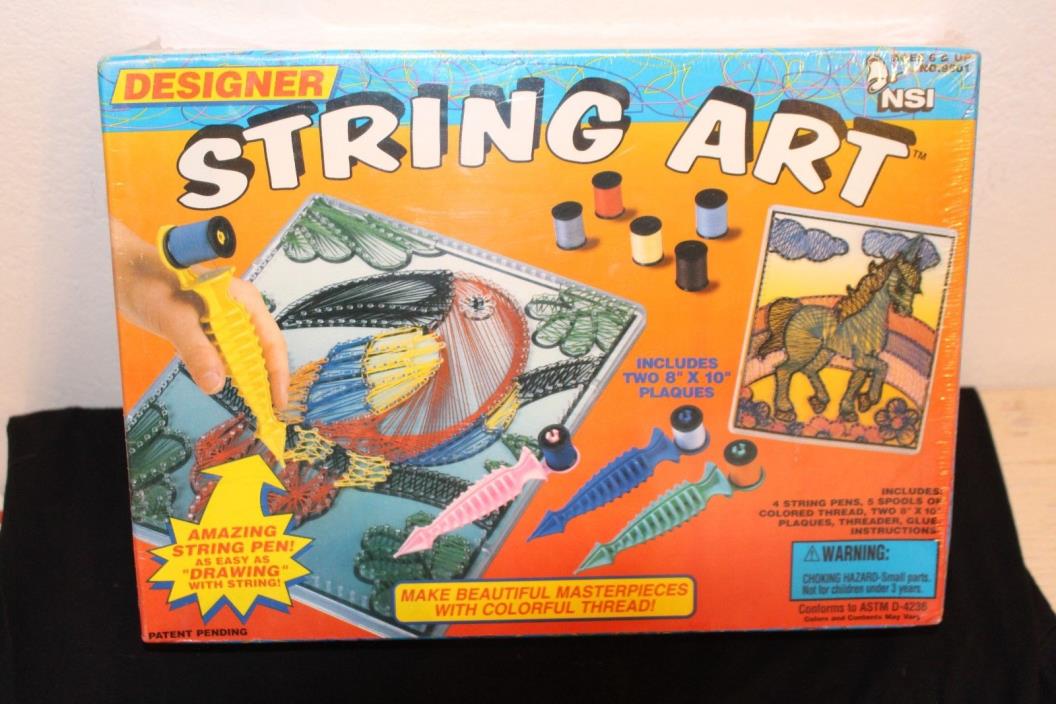 NSI Designer String Art Set #9501 Factory Sealer 1995 Very Rare