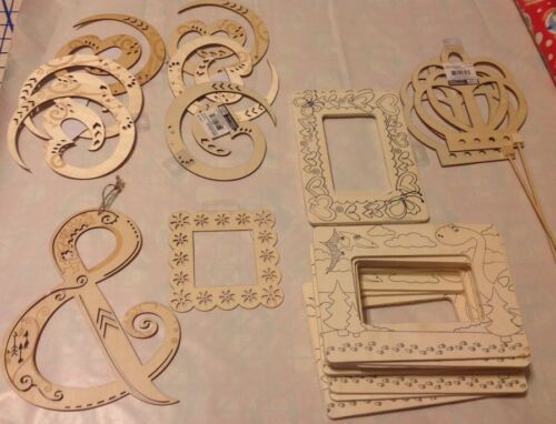 CREATOLOGY WOOD FRAMES - Simply Surfaces 23 Item Lot Of Wood Crafts