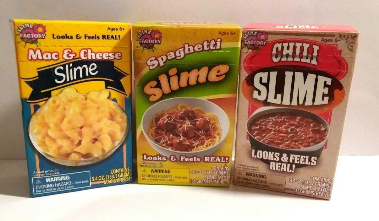 Slime  - Mac & Cheese - Spaghetti - Chili