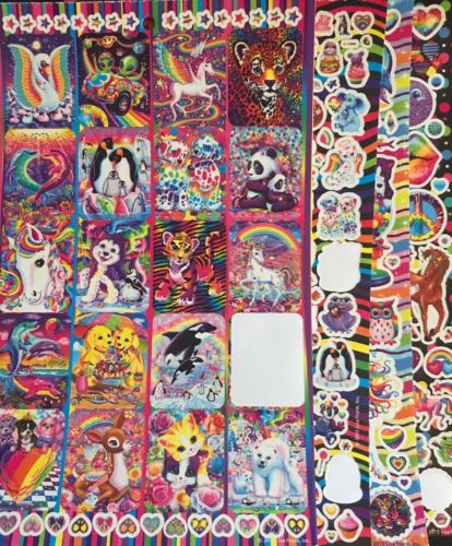 Lisa Frank Stickers LOT Cats Dogs Horses Kittens Aliens Swan Panda Whale Deer