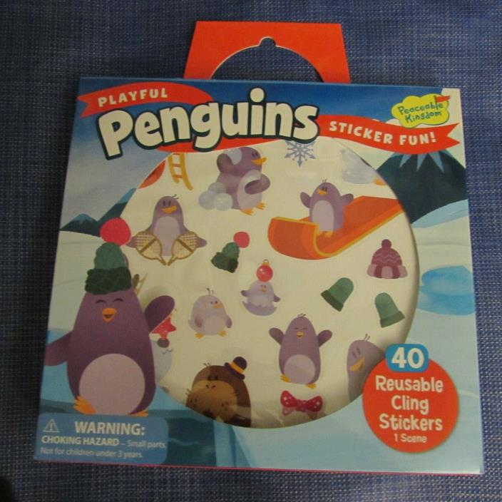 Peaceable Kingdom Reusable Cling Sticker Scenes Penguins