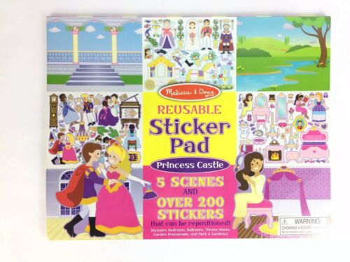 Melissa & Doug Reusable Sticker Pads Princess Travel Games FAST FREE SHIPPING