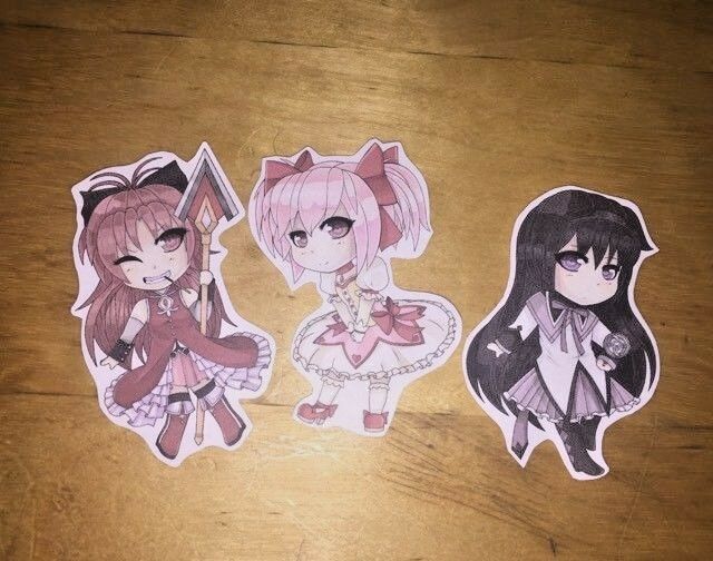 Puella Magi Madoka Magica Stickers--Madoka Kaname, Homura Akemi, Kyoko Sakura