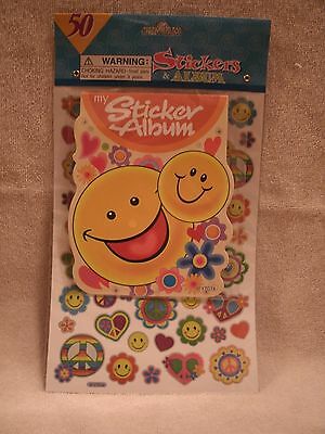 Peace And Smiles Sticker Album With 50 Stickers