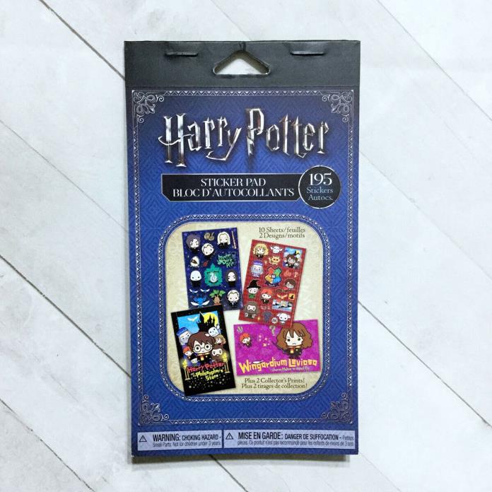 Harry Potter Sticker Book Pad 195 Stickers Gryffindor Slytherin Wizarding World