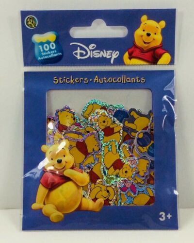 100 Disney Winnie The Pooh die cut stickers glitter holographic sealed package