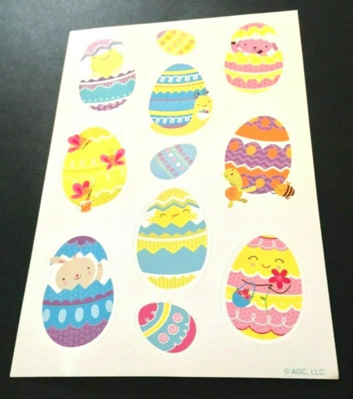 SH 1:  American Greetings Hatching Easter Eggs Sticker Sheets - Bunny, Lamb