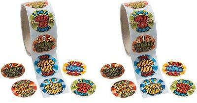 2pk End of Day Reward Sticker Rolls 100 count (200 total)