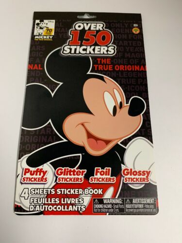 NEW Disney Mickey Mouse Sticker Book 150 Stickers  Puffy   Reward   Glitter