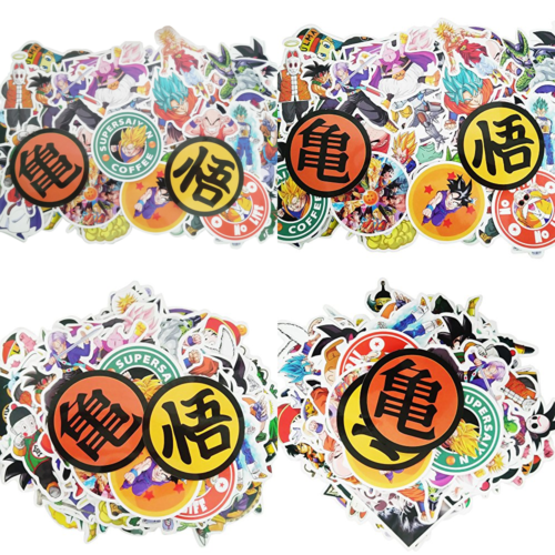 Dragon Ball Z Laptop Stickers 100Pcs Anime Waterproof For Skateboard Luggage Hel