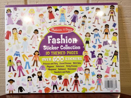 Melissa & Doug Fashion Sticker Collection Pad  And Jumbo Princess & Fairy Bundle