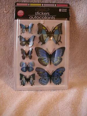 Beautiful Hand Made Iridescent 3D Butterfly Stickers