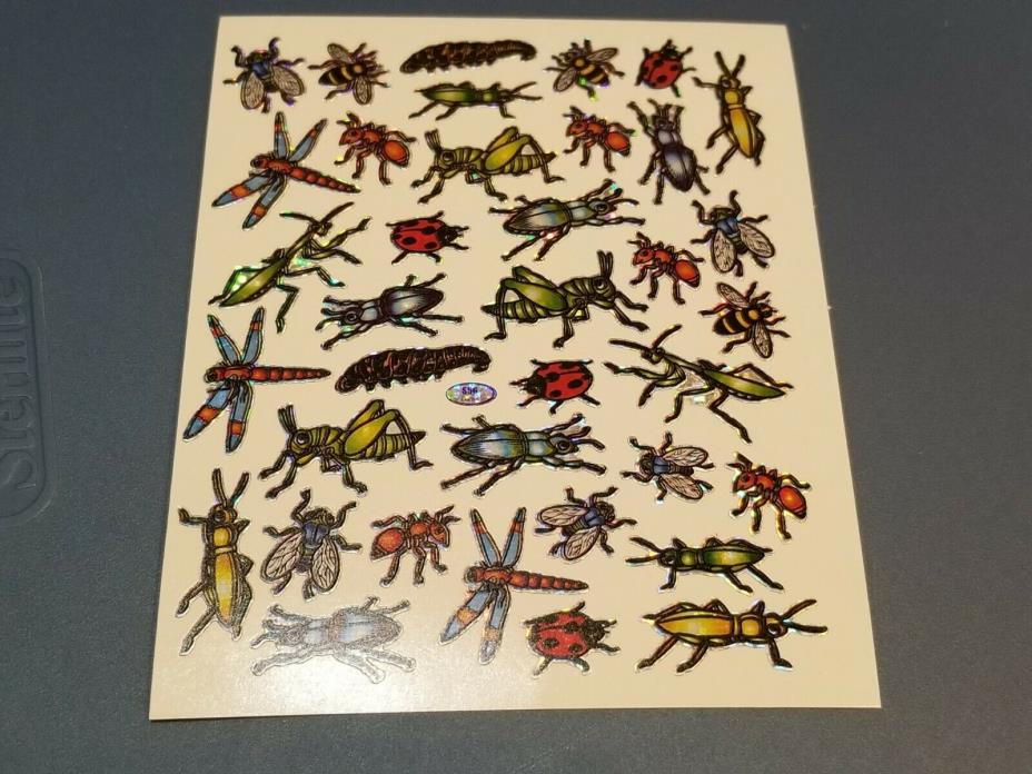 SH 2:  Matellic Insect Stickers - bees, ladybugs, grasshoppers, ants, dragonflys