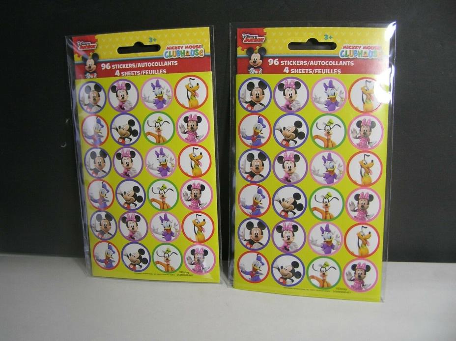 Disney 192 Count (8 sheets) Disney Junior Mickey Mouse Clubhouse Stickers
