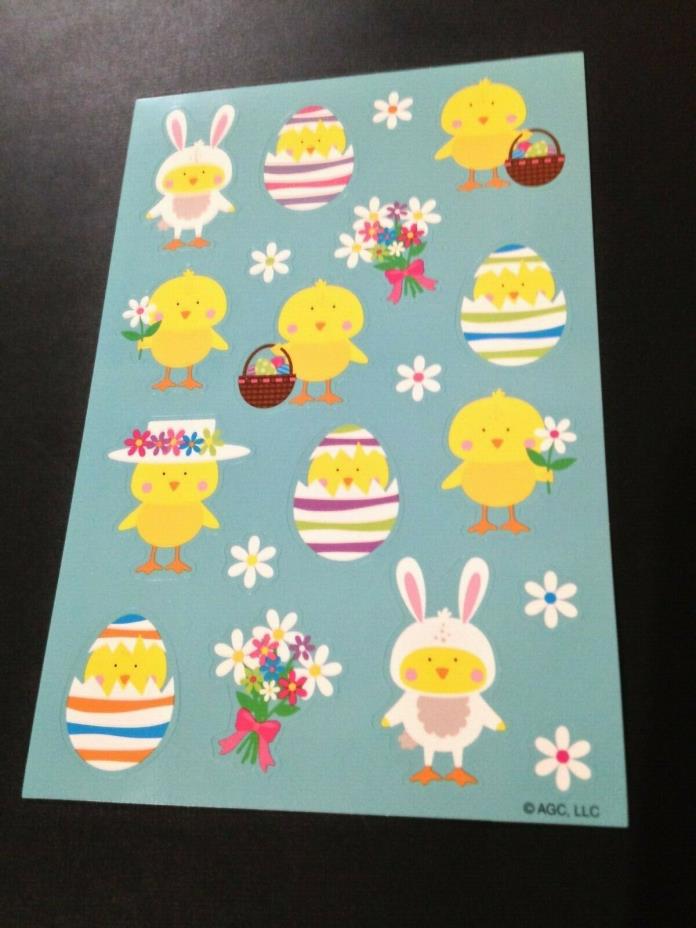 SH 1:  American Greetings Easter Sticker Sheets - Eggs, Bunnies, Flowers, Chicks