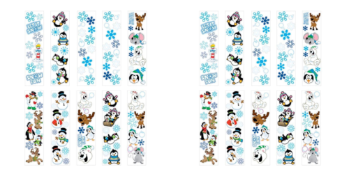2 Pack Winter Sticker Assortment - 100 Sheets Each (200 Sheets Total)
