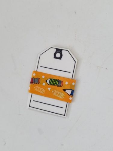 Washi Tape 12” Sample Yellow Pencils Laminated Tag