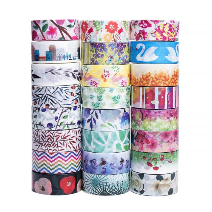 24 Rolls Washi Tape Set - The Theme of nature, 24 different designs about flower