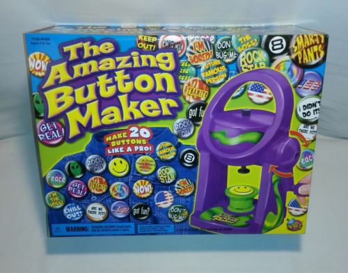 ? NEW THE AMAZING BUTTON MAKER #6368~ WITH EVERYTHING YOU NEED ~ FREE SHIPPING