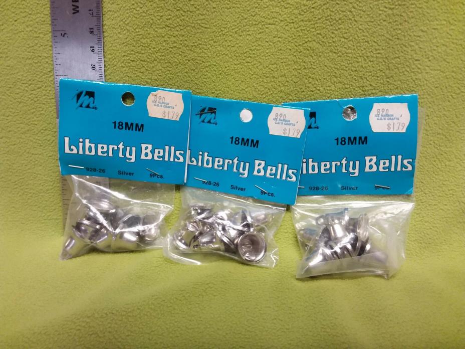 Mangelsen`s Liberty Bells 18MM Silver-3 packages-27 pieces