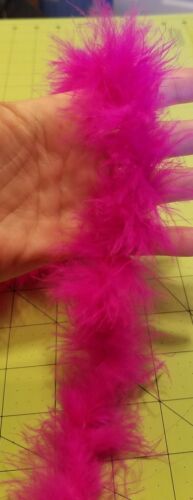 10 NEW Hot Pink Fuschia Feather Marabou Boas 2 yds Each Craft Costume Party Hen