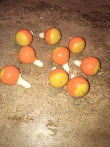 Orange And Yellow Decretive Mini  GOURDS Lot Of 9 Painted 2 1/2”