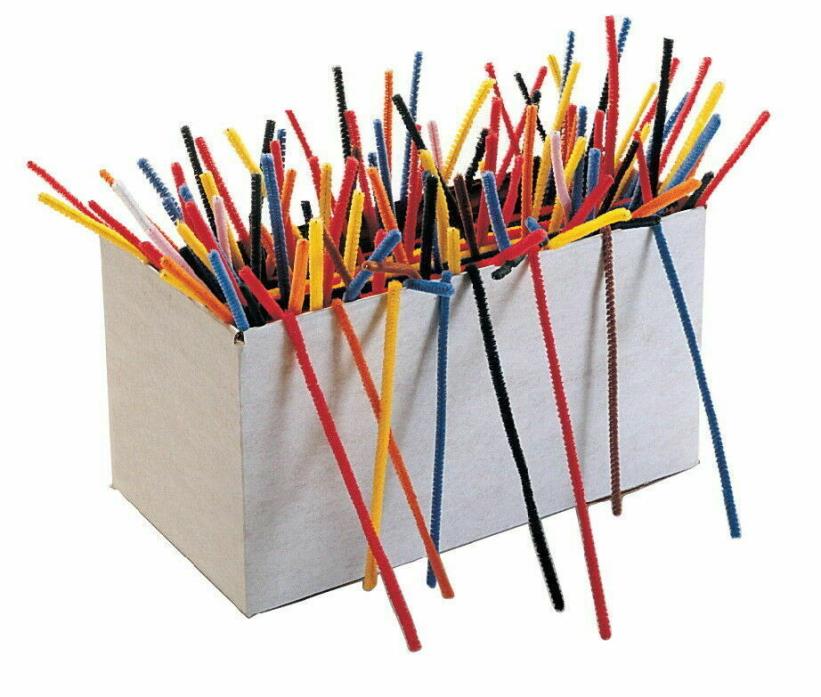 Creativity Street Standard Chenille Stems, 1/8 x 6 Inches, Various Colors Pack