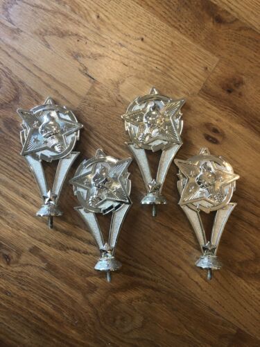 Lot of 4 Plastic Trophy Toppers 6” Star Craft Parts