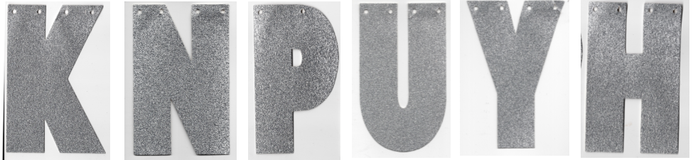 Silver Glitter Sparkle Letter - Each Letter Sold Separately