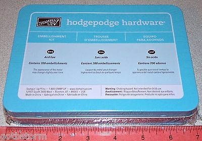 Embellishment Hardware Hodgepodge Kit Style Silver New Sealed 200 pc Stampin Up