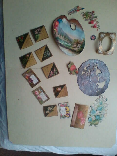 Collectible Scrapbook Decor Cards Embellishments circa 1890s (3005)