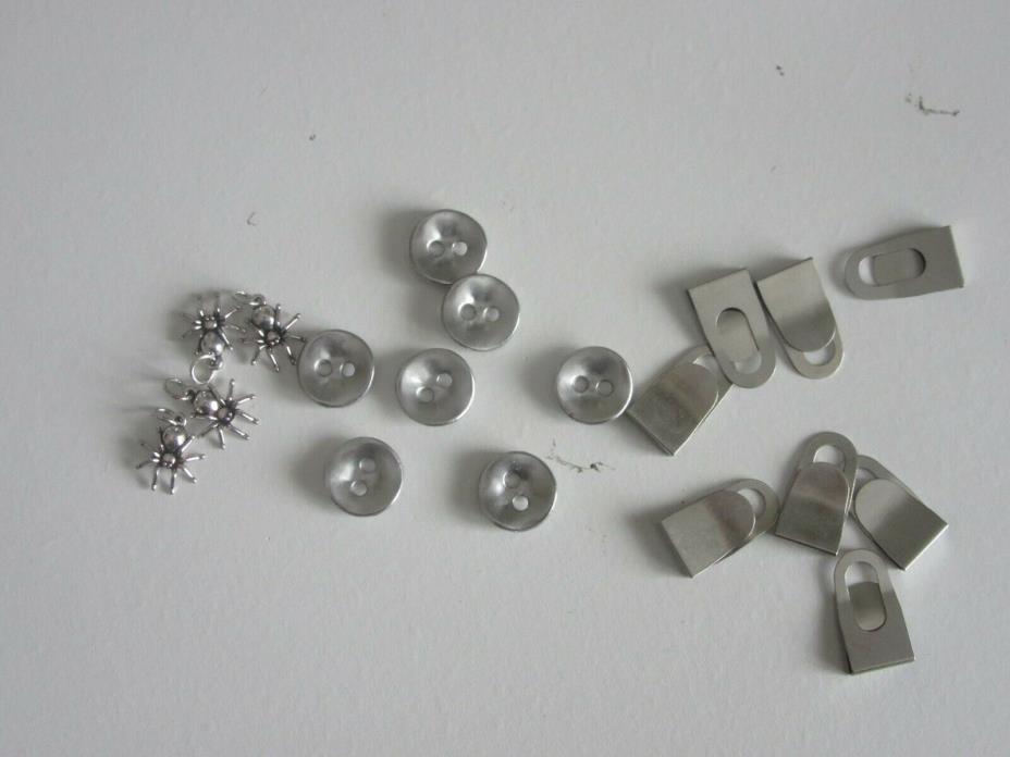 Stampin' Up! Spider Trinkets Galvanized Buttons Clips Embellishments Metal Lot