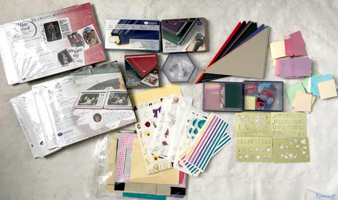 Creative Memories Lot~5 X 7 Pages & Protectors~Tape Runner~Stencils~Tool & More