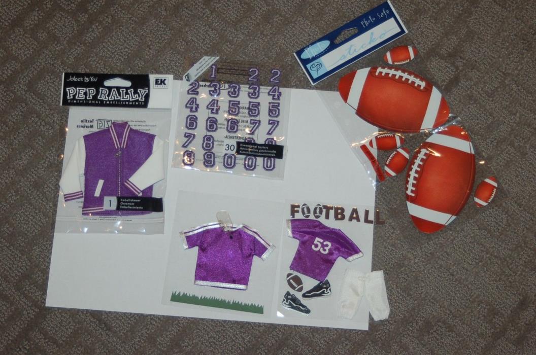 LOT - PEP RALLY Jolee's Purple Letter Jacket / FootBall Uniform