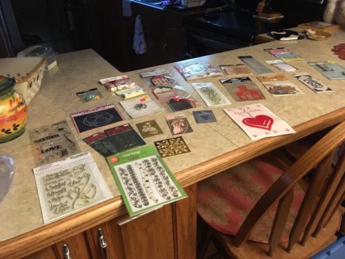 Huge lot of new and used scrapbook stickers and other items