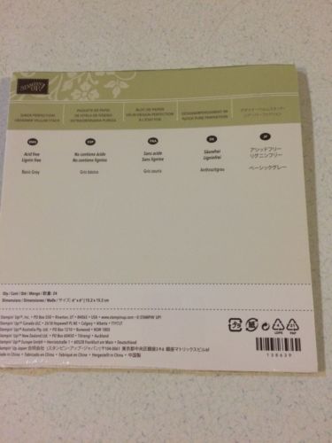 Stampin Up Sheer Perfection Designer Vellum Stack 24 sheets New
