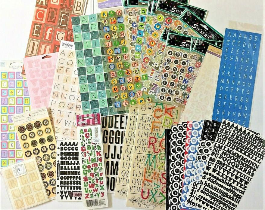 Scrapbooking Stickers - 40+ lot of alphabet / numbers  ***FREE SHIPPING***