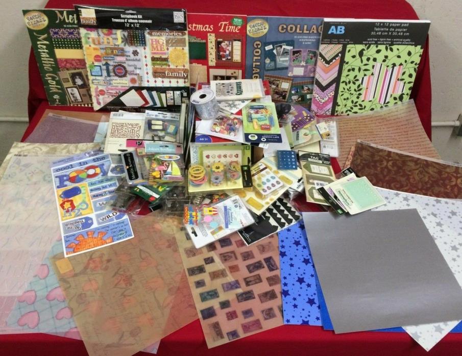 Huge Wholesale Lot Scrapbooking Papers, Stickers, Supplies, Etc, Free Ship #100