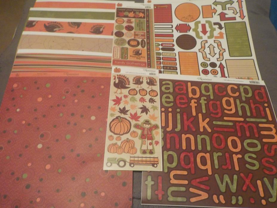6 different Scrapbooking Sheets Double Sided Paper - New - Kits - Stickers
