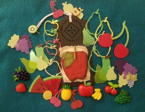 Fruit die cuts/punches scrapbook cards lot handmade DIY